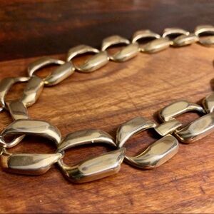 Vintage 1970's Gold Plate Bulk Chain Link Necklace